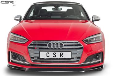 CSR Frontspoiler | Cup-Spoilerlippe mit ABE für Audi A5 F5 S-Line / S5 F5 CSL403-L schwarz matt (Lackierung erforderlich)