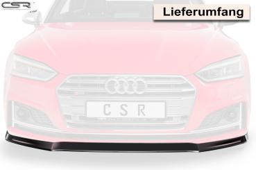 CSR Frontspoiler | Cup-Spoilerlippe mit ABE für Audi A5 F5 S-Line / S5 F5 CSL403-L schwarz matt (Lackierung erforderlich)