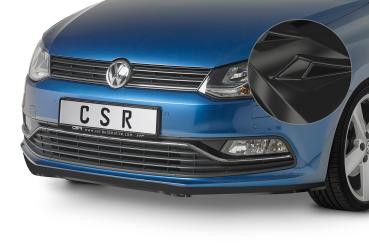 CSR Frontspoiler | Cup-Spoilerlippe mit ABE für VW Polo V (6R/6C) Basis/GTI CSL407-G Glossy schwarz Hochglanz (keine Lackierung erforderlich)