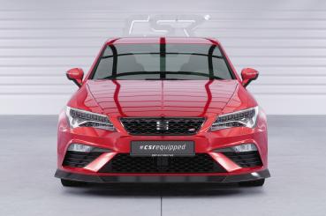 CSR Frontspoiler | Cup-Spoilerlippe mit ABE für Seat Leon 3 (Typ 5F) Cupra/FR CSL411-L Lackierung erforderlich (schwarz matt)
