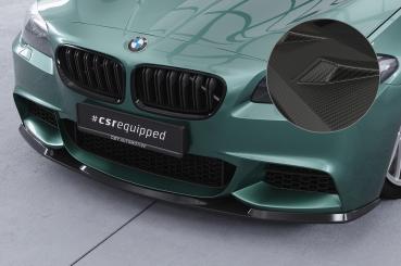 CSR Frontspoiler | Cup-Spoilerlippe mit ABE für BMW 5er F10/F11 M-Paket CSL412-M Carbon Look matt strukturiert (keine Lackierung erforderlich)