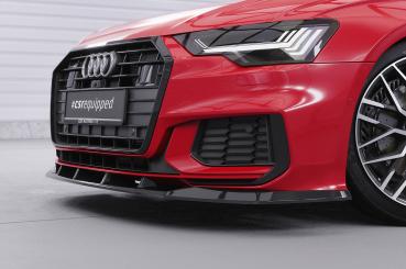 CSR Frontspoiler | Cup-Spoilerlippe mit ABE für Audi A6 S-Line / S6 C8 (Typ 4K/F2) CSL413-G Glossy schwarz glänzend (keine Lackierung erforderlich)