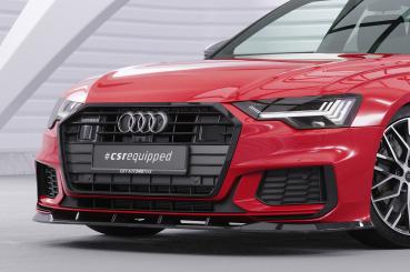 CSR Frontspoiler | Cup-Spoilerlippe mit ABE für Audi A6 S-Line / S6 C8 (Typ 4K/F2) CSL413-G Glossy schwarz glänzend (keine Lackierung erforderlich)