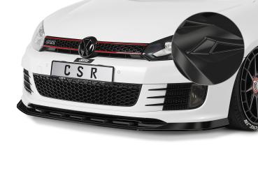 CSR Frontspoiler | Cup-Spoilerlippe mit ABE für VW Golf 6 GTI Edition 35 CSL415-G Glossy schwarz Hochglanz (keine Lackierung erforderlich)