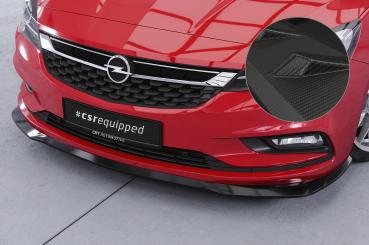 CSR Frontspoiler | Cup-Spoilerlippe mit ABE für Opel Astra K CSL419-M Carbon Look matt strukturiert (keine Lackierung erforderlich)