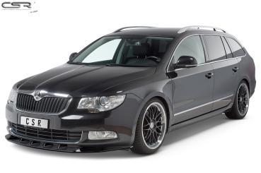 CSR Frontspoiler | Cup-Spoilerlippe mit ABE für Skoda Superb II CSL420-L schwarz matt (Lackierung erforderlich)