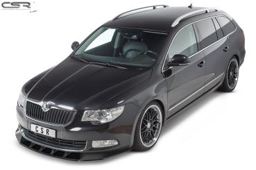 CSR Frontspoiler | Cup-Spoilerlippe mit ABE für Skoda Superb II CSL420-L schwarz matt (Lackierung erforderlich)