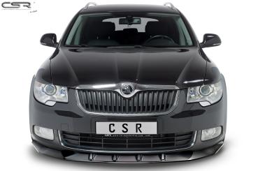 CSR Frontspoiler | Cup-Spoilerlippe mit ABE für Skoda Superb II CSL420-L schwarz matt (Lackierung erforderlich)