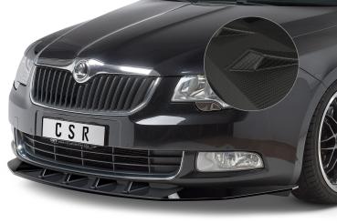 CSR Frontspoiler | Cup-Spoilerlippe mit ABE für Skoda Superb II CSL420-M Carbon Look matt strukturiert (keine Lackierung erforderlich)