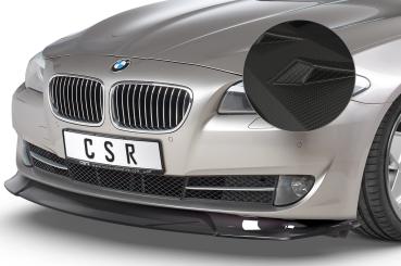 CSR Frontspoiler | Cup-Spoilerlippe mit ABE für BMW 5er F10 / F11 CSL421-M Carbon Look matt strukturiert (keine Lackierung erforderlich)