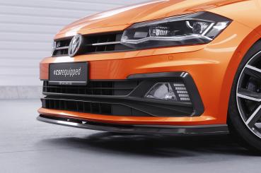 CSR Frontspoiler | Cup-Spoilerlippe mit ABE für VW Polo VI 2G (Typ AW) GTI / R-Line CSL425-M Carbon Look matt strukturiert (keine Lackierung erforderlich)