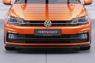 CSR Frontspoiler | Cup-Spoilerlippe mit ABE für VW Polo VI 2G (Typ AW) GTI / R-Line CSL425-M Carbon Look matt strukturiert (keine Lackierung erforderlich)