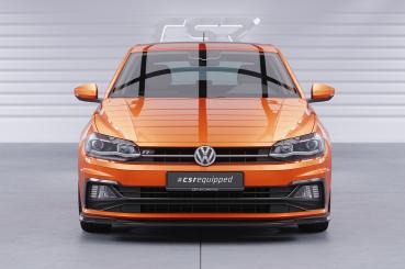 CSR Frontspoiler | Cup-Spoilerlippe mit ABE für VW Polo VI 2G (Typ AW) GTI / R-Line CSL425-M Carbon Look matt strukturiert (keine Lackierung erforderlich)