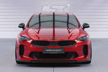 CSR Frontspoiler | Cup-Spoilerlippe mit ABE für Kia Stinger GT CSL426-M Carbon Look matt strukturiert (keine Lackierung erforderlich)