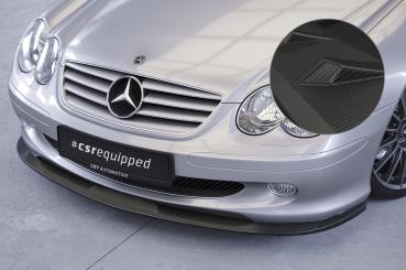 CSR Frontspoiler | Cup-Spoilerlippe mit ABE für Mercedes-Benz SL-Klasse R230 CSL427-M Carbon Look matt strukturiert (keine Lackierung erforderlich)