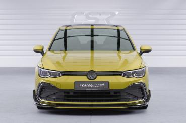 CSR Frontspoiler | Cup-Spoilerlippe mit ABE für VW Golf 8 GTI, GTD, GTE, R-Line CSL429-L Lackierung erforderlich (schwarz matt)