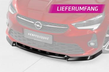 CSR Frontspoiler | Cup-Spoilerlippe mit ABE für Opel Corsa F GS-Line CSL436-M Carbon Look matt strukturiert (keine Lackierung erforderlich)