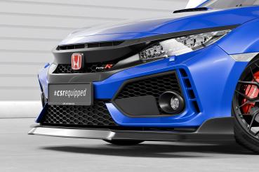 CSR Frontspoiler | Cup-Spoilerlippe mit ABE für Honda Civic FK8 Type R CSL440-G Glossy schwarz Hochglanz (keine Lackierung erforderlich)