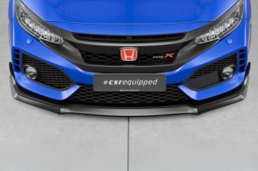 CSR Frontspoiler | Cup-Spoilerlippe mit ABE für Honda Civic FK8 Type R CSL440-G Glossy schwarz Hochglanz (keine Lackierung erforderlich)