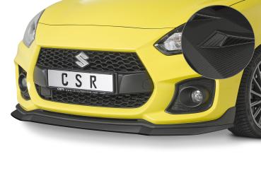 CSR Frontspoiler | Cup-Spoilerlippe mit ABE für Suzuki Swift 6 (RZ/AZ) Sport CSL442-M Carbon Look matt strukturiert (keine Lackierung erforderlich)