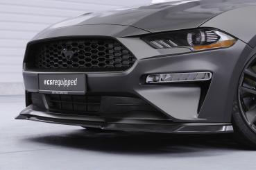 CSR Frontspoiler | Cup-Spoilerlippe mit ABE für Ford Mustang VI CSL452-C Carbon Look Hochglanz (keine Lackierung erforderlich)