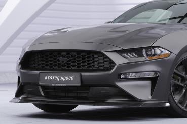 CSR Frontspoiler | Cup-Spoilerlippe mit ABE für Ford Mustang VI CSL452-C Carbon Look Hochglanz (keine Lackierung erforderlich)