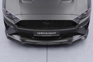 CSR Frontspoiler | Cup-Spoilerlippe mit ABE für Ford Mustang VI CSL452-C Carbon Look Hochglanz (keine Lackierung erforderlich)