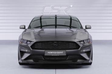 CSR Frontspoiler | Cup-Spoilerlippe mit ABE für Ford Mustang VI CSL452-C Carbon Look Hochglanz (keine Lackierung erforderlich)