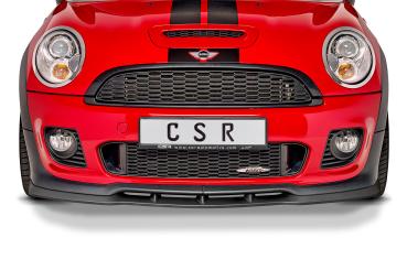 CSR Frontspoiler | Cup-Spoilerlippe mit ABE für Mini R56 John Cooper Works CSR-CSL454-G Glossy schwarz Hochglanz (keine Lackierung erforderlich)