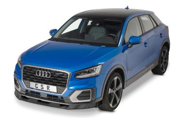 CSR Frontspoiler | Cup-Spoilerlippe mit ABE für Audi Q2 S-Line CSL457-M Carbon Look matt strukturiert (keine Lackierung erforderlich)