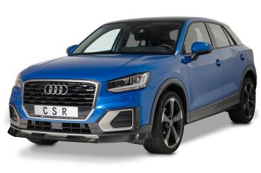 CSR Frontspoiler | Cup-Spoilerlippe mit ABE für Audi Q2 S-Line CSL457-M Carbon Look matt strukturiert (keine Lackierung erforderlich)