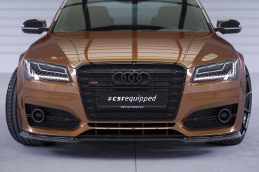 CSR Frontspoiler | Cup-Spoilerlippe mit ABE für Audi S8 / S8 Plus D4 (Typ 4H) CSL458-M Carbon Look matt strukturiert (keine Lackierung erforderlich)