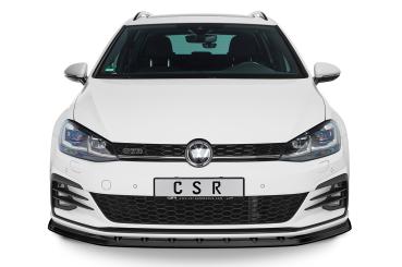 CSR Frontspoiler | Cup-Spoilerlippe mit ABE für VW Golf 7 GTI / GTD CSL459-C Carbon Look glänzend (keine Lackierung erforderlich)