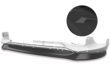 CSR Frontspoiler | Cup-Spoilerlippe mit ABE für Kia Picanto (JA) CSL463-S schwarz matt strukturiert (keine Lackierung erforderlich)