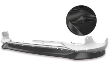 CSR Frontspoiler | Cup-Spoilerlippe mit ABE für Kia Picanto (JA) CSL463-C Carbon Look Hochglanz (keine Lackierung erforderlich)