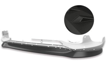 CSR Frontspoiler | Cup-Spoilerlippe mit ABE für Kia Picanto (JA) CSL463-M Carbon Look matt strukturiert (keine Lackierung erforderlich)