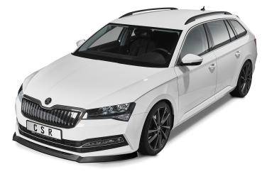 CSR Frontspoiler | Cup-Spoilerlippe mit ABE für Skoda Superb III (Typ 3V) CSL468-L schwarz matt (Lackierung erforderlich)