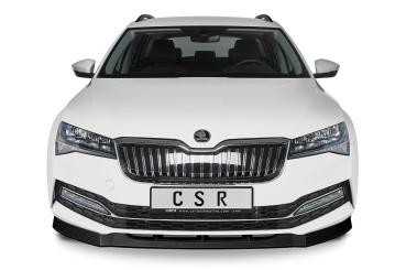 CSR Frontspoiler | Cup-Spoilerlippe mit ABE für Skoda Superb III (Typ 3V) CSL468-L schwarz matt (Lackierung erforderlich)