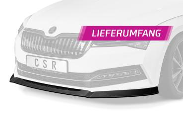 CSR Frontspoiler | Cup-Spoilerlippe mit ABE für Skoda Superb III (Typ 3V) CSL468-L schwarz matt (Lackierung erforderlich)