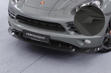 CSR Frontspoiler | Cup-Spoilerlippe mit ABE für Porsche Cayenne Typ 92A CSL470-M Carbon Look matt strukturiert (keine Lackierung erforderlich)