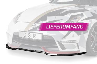 CSR Frontspoiler | Cup-Spoilerlippe mit ABE für Nissan 370Z Nismo CSL472-M Carbon Look matt strukturiert (keine Lackierung erforderlich)