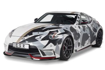 CSR Frontspoiler | Cup-Spoilerlippe mit ABE für Nissan 370Z Nismo CSL472-M Carbon Look matt strukturiert (keine Lackierung erforderlich)