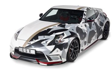 CSR Frontspoiler | Cup-Spoilerlippe mit ABE für Nissan 370Z Nismo CSL472-M Carbon Look matt strukturiert (keine Lackierung erforderlich)