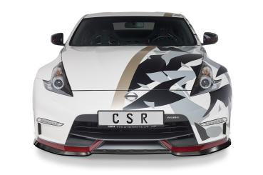 CSR Frontspoiler | Cup-Spoilerlippe mit ABE für Nissan 370Z Nismo CSL472-M Carbon Look matt strukturiert (keine Lackierung erforderlich)