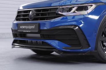 CSR Frontspoiler | Cup-Spoilerlippe mit ABE für VW Tiguan II (Typ AD1) R-Line CSL475-L schwarz matt (Lackierung erforderlich)