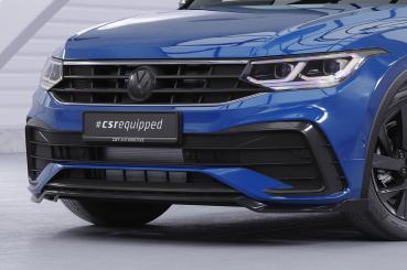 CSR Frontspoiler | Cup-Spoilerlippe mit ABE für VW Tiguan II (Typ AD1) R-Line CSL475-L schwarz matt (Lackierung erforderlich)