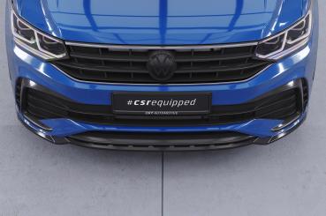 CSR Frontspoiler | Cup-Spoilerlippe mit ABE für VW Tiguan II (Typ AD1) R-Line CSL475-L schwarz matt (Lackierung erforderlich)