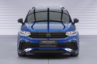 CSR Frontspoiler | Cup-Spoilerlippe mit ABE für VW Tiguan II (Typ AD1) R-Line CSL475-L schwarz matt (Lackierung erforderlich)