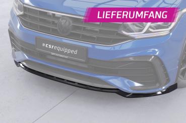 CSR Frontspoiler | Cup-Spoilerlippe mit ABE für VW Tiguan II (Typ AD1) R-Line CSL475-L schwarz matt (Lackierung erforderlich)