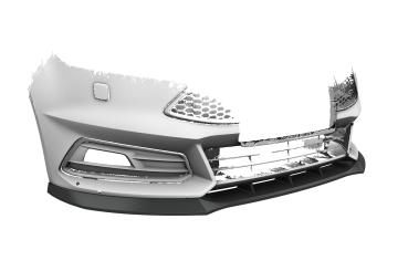 CSR Frontspoiler | Cup-Spoilerlippe mit ABE für Ford Focus MK3 ST Turnier CSL476-L schwarz matt (Lackierung erforderlich)